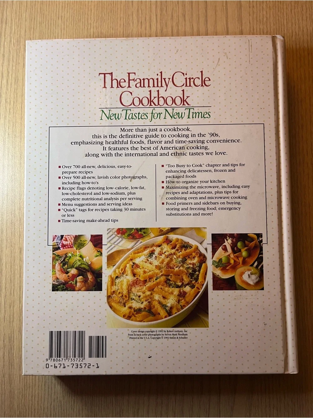 Vintage 1992 The Family Circle Cookbook - New Tastes for New Times